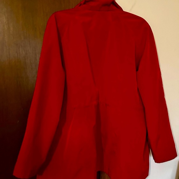London Fog Red Utility Jacket with A-Line Cut - Picture 3 of 6